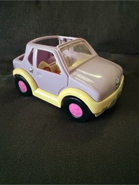 vintage 2001 Polly Pocket Purple Stars Jeep Beach Car